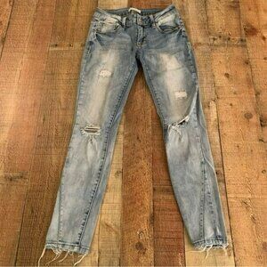 Stevie Hender womens size 3 Straight leg low rise denim jeans juniors